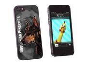 Doberman Pinscher Red On Gray Grey Dog Pet Snap On Hard Protective Case for Apple iPhone 5 Black