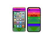 Geometric Squares Teal Magenta Orange Protective Skin Sticker Case for Apple iPhone 3G 3GS Set of 2