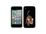 Abyssinian Cat On Black Pet Protective Skin Sticker Case for Apple iPhone 3G 3GS Set of 2