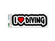 I Love Heart Diving MAG NEATO S™ Automotive Car Refrigerator Locker Vinyl Magnet