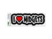 I Love Heart Midgets MAG NEATO S™ Automotive Car Refrigerator Locker Vinyl Magnet