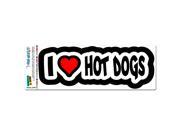 I Love Heart Hot Dogs MAG NEATO S™ Automotive Car Refrigerator Locker Vinyl Magnet