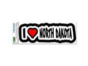 I Love Heart North Dakota MAG NEATO S™ Automotive Car Refrigerator Locker Vinyl Magnet