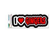 I Love Heart Gingers MAG NEATO S™ Automotive Car Refrigerator Locker Vinyl Magnet