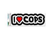 I Love Heart Cops Police MAG NEATO S™ Automotive Car Refrigerator Locker Vinyl Magnet