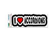 I Love Heart Accordions Music MAG NEATO S™ Automotive Car Refrigerator Locker Vinyl Magnet
