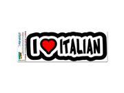 I Love Heart Italian Italy Language Class School Education MAG NEATO S™ Automotive Car Refrigerator Locker Vinyl Magnet