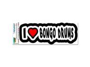 I Love Heart Bongo Drums MAG NEATO S™ Automotive Car Refrigerator Locker Vinyl Magnet