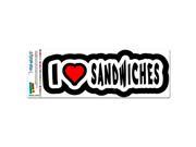 I Love Heart Sandwiches MAG NEATO S™ Automotive Car Refrigerator Locker Vinyl Magnet
