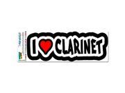 I Love Heart Clarinet Musical Instrument MAG NEATO S™ Automotive Car Refrigerator Locker Vinyl Magnet