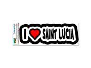 I Love Heart Saint Lucia MAG NEATO S™ Automotive Car Refrigerator Locker Vinyl Magnet