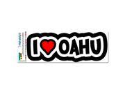 I Love Heart Oahu Hawaii MAG NEATO S™ Automotive Car Refrigerator Locker Vinyl Magnet