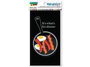 Bacon and Eggs What s For Dinner Black Breakfast MAG NEATO S™ Automotive Car Refrigerator Locker Vinyl Magnet