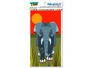Geometric African Elephant Grey MAG NEATO S™ Automotive Car Refrigerator Locker Vinyl Magnet