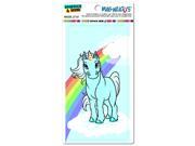 Cute Blue Unicorn On Rainbow And Cloud MAG NEATO S™ Automotive Car Refrigerator Locker Vinyl Magnet