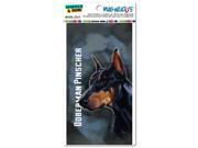 Doberman Pinscher Black On Blue Dog Pet MAG NEATO S™ Automotive Car Refrigerator Locker Vinyl Magnet