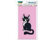 Black White Cat On Pink MAG NEATO S™ Automotive Car Refrigerator Locker Vinyl Magnet
