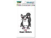 Sugar Glider I Love Heart Pet Animal Cute On White MAG NEATO S™ Automotive Car Refrigerator Locker Vinyl Magnet