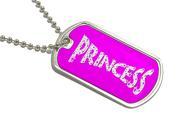 Princess Spoiled Military Dog Tag Keychain