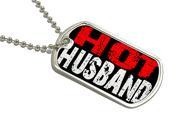 Hot Husband Military Dog Tag Keychain