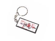 Sword Wrapped in Banner Ribbon Blood Keychain Key Chain Ring