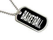 Basketball Military Dog Tag Keychain