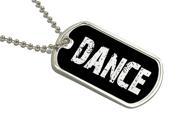 Dance Military Dog Tag Keychain
