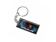 Doberman Pinscher Red On Blue Dog Pet Keychain Key Chain Ring