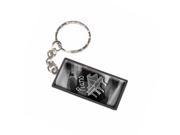 Grand Piano Musical Instrument Music Percussion Band Black and White Keychain Key Chain Ring