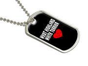 West Highland White Terrier Love Black Military Dog Tag Keychain