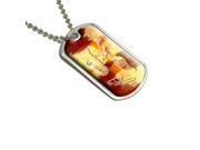 Brass Music Musical Instruments Band Orchestra Red Yellow Military Dog Tag Keychain