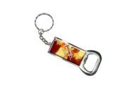Trumpet Musical Instrument Music Brass Red and Yellow Keychain Bottle Bottlecap Opener