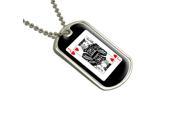 Playing Cards Jack of Hearts Poker Military Dog Tag Keychain