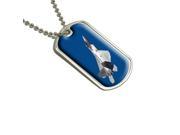 US Airforce F 22 Raptor Jet Fighter Military Dog Tag Keychain