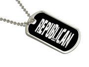 Republican Military Dog Tag Keychain