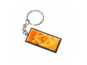 Yellow Rose Keychain Key Chain Ring