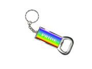 Rainbow Spectrum Pride Gay Lesbian Keychain Bottle Bottlecap Opener