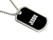 Jessie Name Military Dog Tag Luggage Keychain