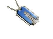 Leaning Tower of Pisa Italy Military Dog Tag Keychain