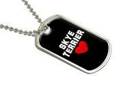 Skye Terrier Love Black Military Dog Tag Luggage Keychain