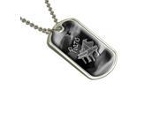 Grand Piano Musical Instrument Music Percussion Band Black and White Military Dog Tag Keychain