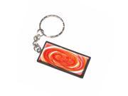Candy Swirl Red Orange Keychain Key Chain Ring