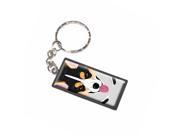 Pembroke Welsh Corgi Tri Color Tricolor Tri Color Dog Pet Full Face Keychain Key Chain Ring