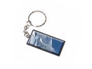 Snow Covered Mountain Slope Snowboarding Skiing Keychain Key Chain Ring