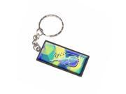 String Bass Upright Bass Musical Instrument Music Strings Band Orchestra Blue Keychain Key Chain Ring