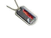 New Mexico Southwestern Red Chili Ristra Ristras Military Dog Tag Keychain