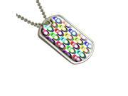 Russian Nesting Dolls On White Military Dog Tag Keychain