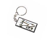 Fantasy Medieval Weapons Axe Sword Mace War Hammer Keychain Key Chain Ring