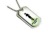 Long Distance Running Long Distance Runner Woman Female Girl Military Dog Tag Keychain