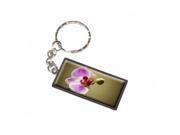 Orchid Flower Keychain Key Chain Ring